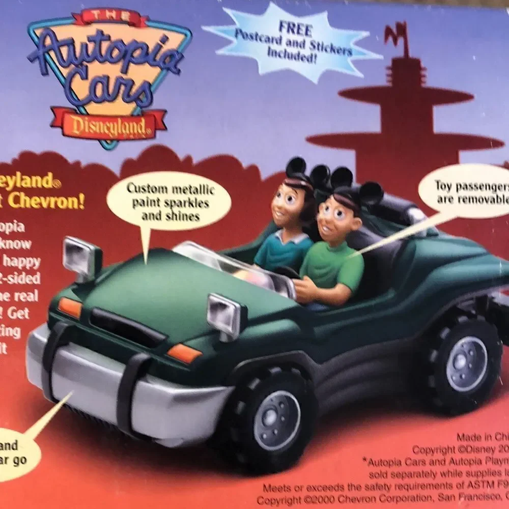 Disney’s Autopia Chevron Ltd Ed 2000 Pull Back Car with Mouseketeers Driving.